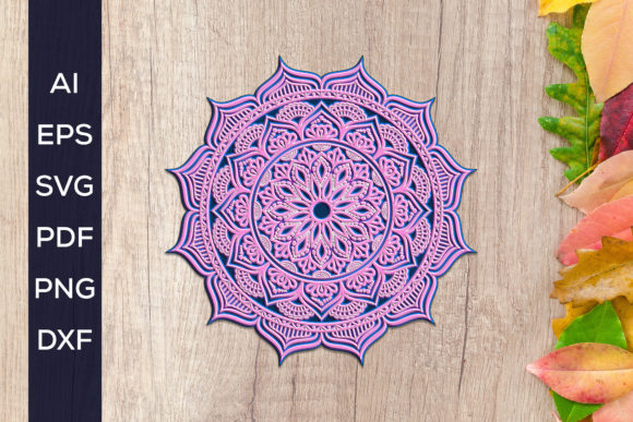 3D Layered Mandala – Multilayer Cut File