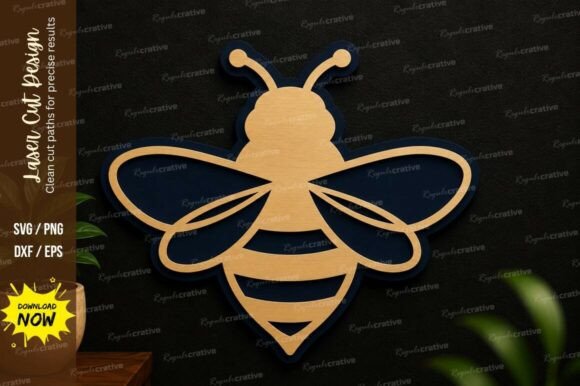 Bee SVG Laser Cut Wall Art Design