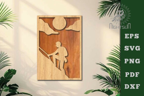 Climb Lasercut Wall Decor SVG 7