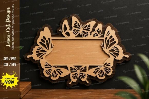 Create H1 From Butterfly Oval Frame Laser Cut Svg File MAXIMUM 60 CHARACTERS with Rules Natural, not keyword stuffing, Plain text title only, no list, no explanation, no quotes, no markdown