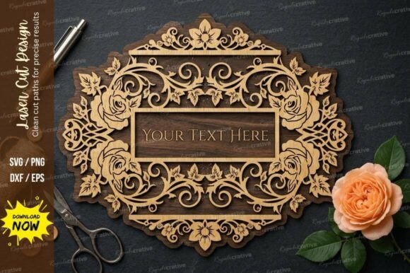 Create Timeless Art with a Vintage Oval Frame Laser Cut Svg Cutting