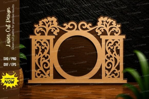 Decorative Circular Frame Laser Cut SVG