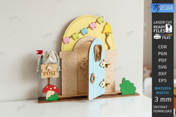 Enchanting Tooth Fairy Door Laser Cut for Kids Room