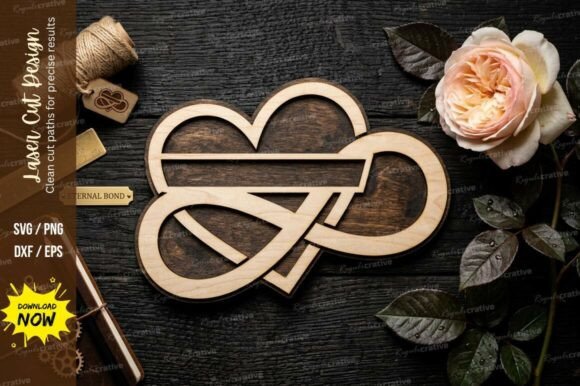 Infinity Love Frame SVG for Laser Cutting