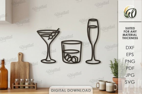 Kitchen Line Art Decor Laser Cut: Elevate Your Space