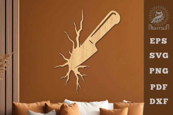 Knife Crack Lasercut Wall Decor SVG: Elevate Your Craft