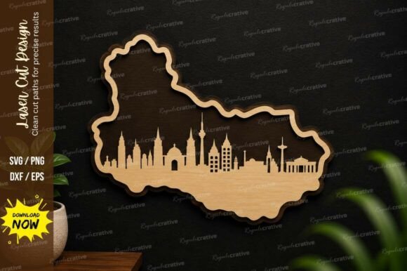 Landscape Map SVG Laser Cut Decor