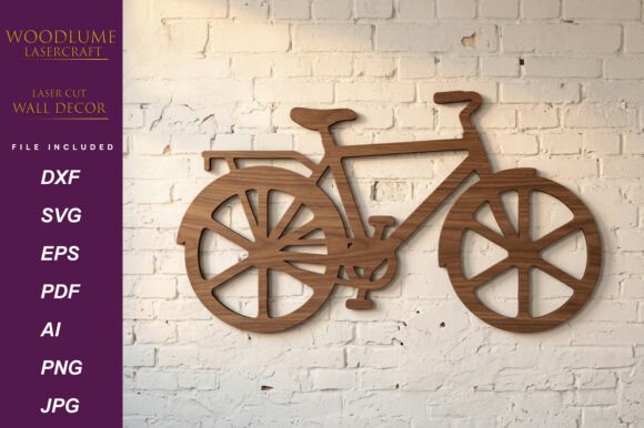 Modern Bicycle Wall Art for Laser Cutting