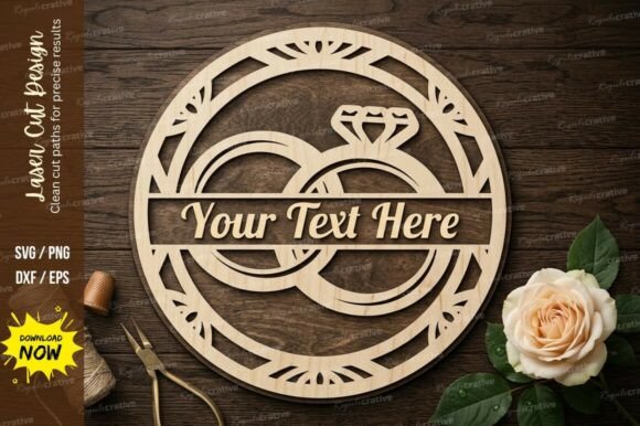 Ornate Round Frame Laser Cut SVG Cutting